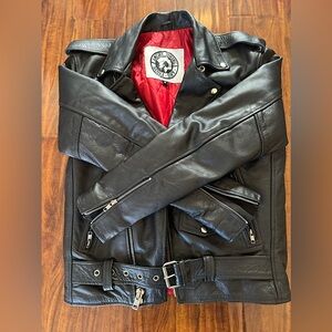 Black leather jacket